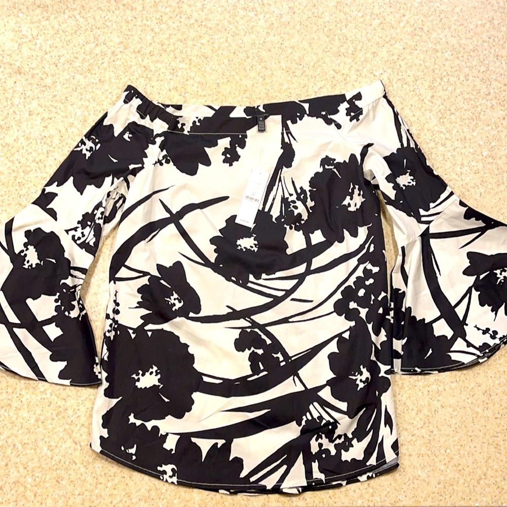 Women’s off shoulder flare sleeve blouse